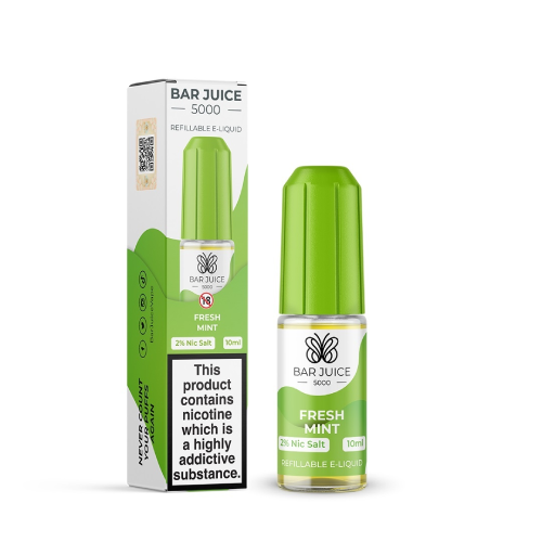 Fresh Mint Nic Salt E-Liquid by Bar Juice 5000 10ml