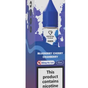 Blueberry Cherry Cranberry Nic Salt E-Liquid by Crystal Clear Bar Salts 10ml