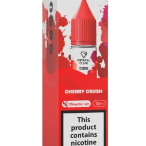 Cherry Crush Nic Salt E-Liquid by Crystal Clear Bar Salts 10ml