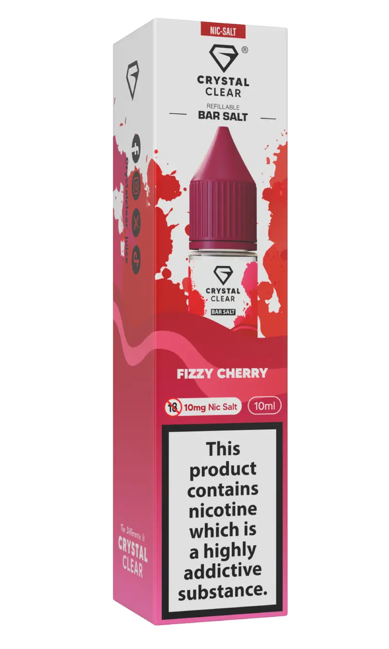 Fizzy Cherry Nic Salt E-Liquid by Crystal Clear Bar Salts 10ml