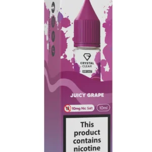 Juicy Grape Nic Salt E-Liquid by Crystal Clear Bar Salts 10ml