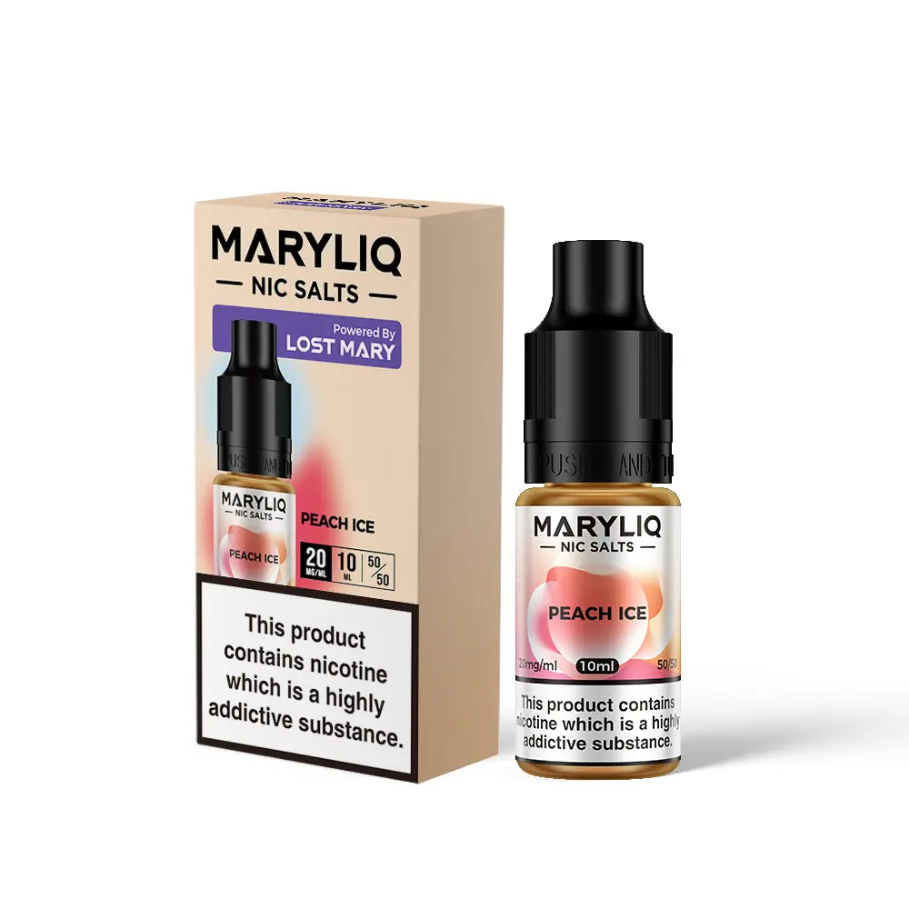 Peach Ice Maryliq Nic Salt E-Liquid by Lost Mary 10ml