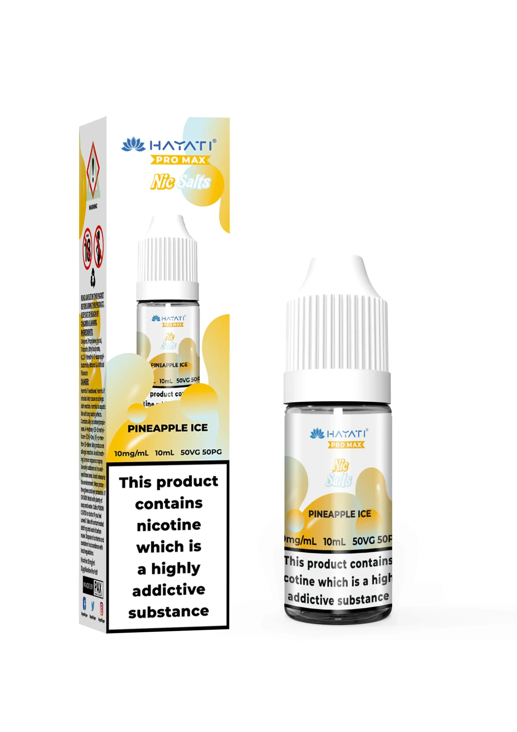 Pineapple Ice Pro Max Nic Salt E-Liquid by Hayati 10ml