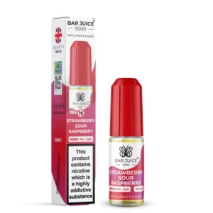 Strawberry Sour Raspberry Nic Salt E-Liquid by Bar Juice 5000 10ml