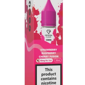 Strawberry Raspberry Cherry Fusion Nic Salt E-Liquid by Crystal Clear Bar Salts 10ml