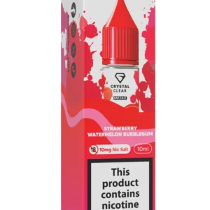 Strawberry Watermelon Bubblegum Nic Salt E-Liquid by Crystal Clear Bar Salts 10ml