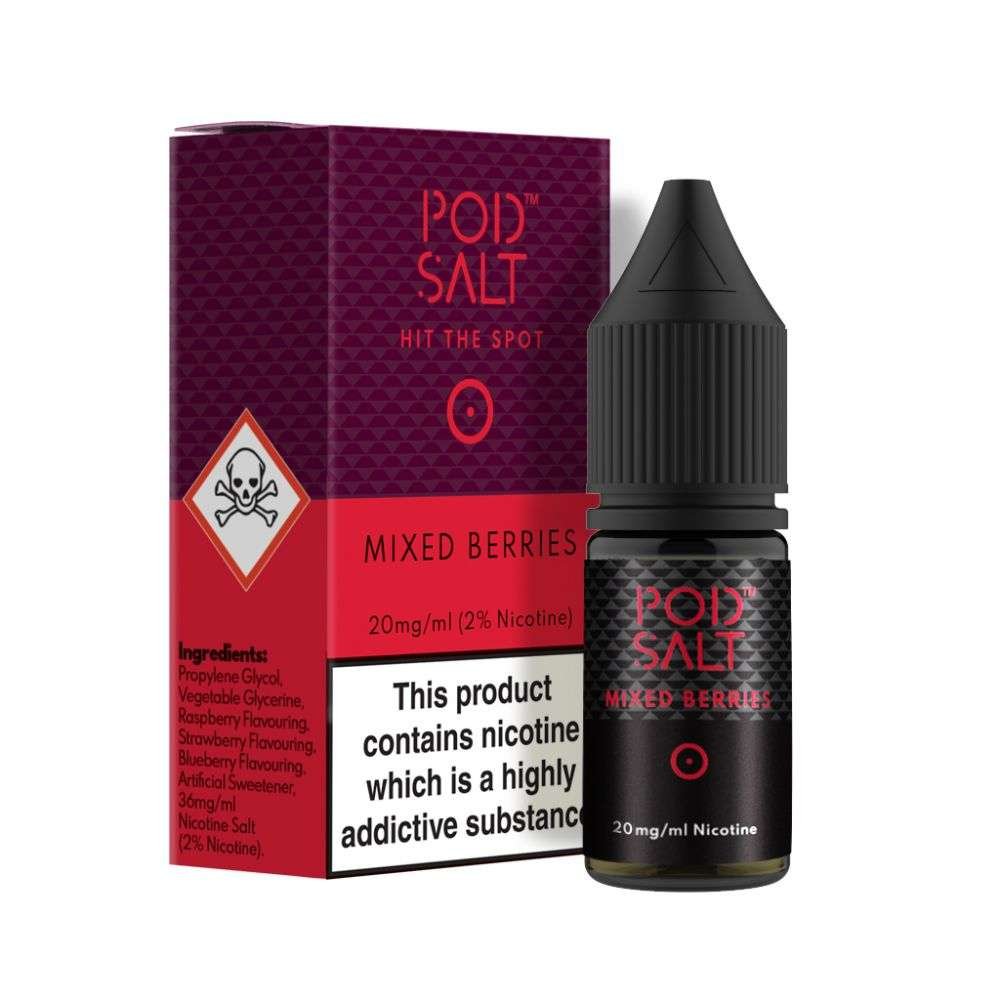 Mixed Berries Nic Salt E-Liquid by Pod Salt 10ml
