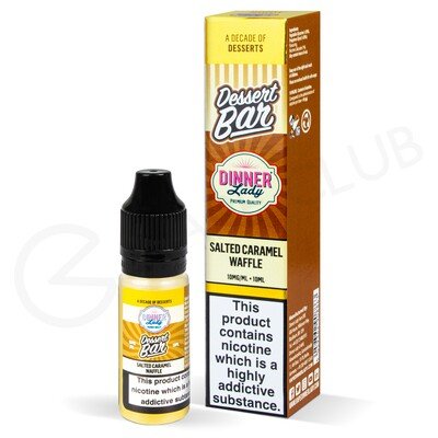Salted Caramel Waffle Nic Salt E-Liquid by Dinner Lady Dessert Bar 10ml
